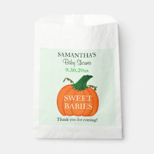 Niedliche Orange Pumpkin Baby Shower Favoriten Geschenktütchen