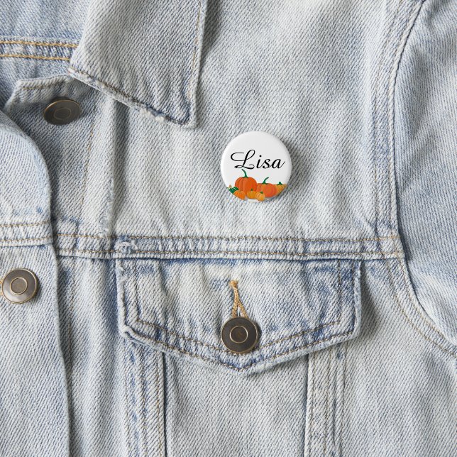 Niedliche Orange Pumpkins Button (Beispiel)