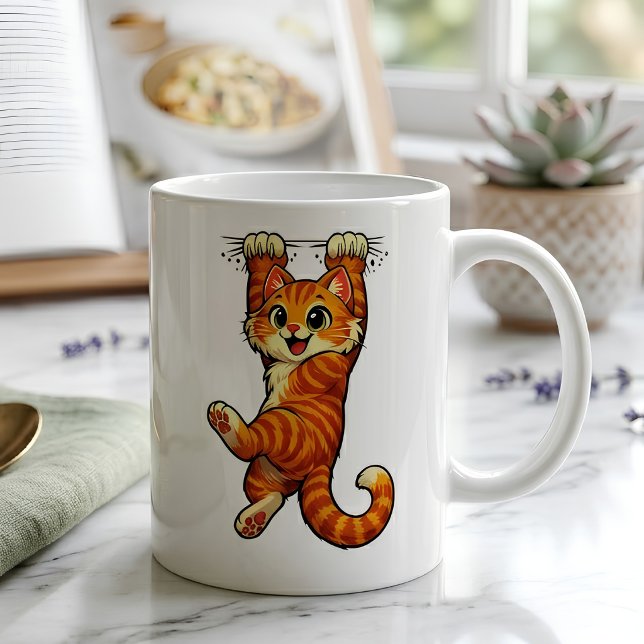 Niedliche Orange Tabby-Katze Kaffee Kaffeetasse (Von Creator hochgeladen)