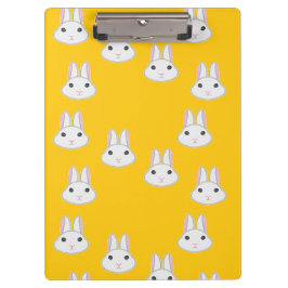 Niedliche, orangefarbene Hasen Klemmbrett
