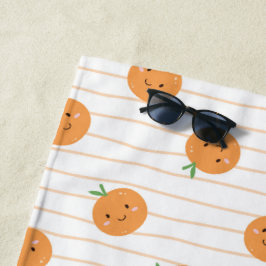 Niedliche Orangen drucken - Badetuch