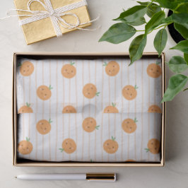 Niedliche Orangen drucken - Gewebepapier Seidenpapier