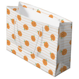 Niedliche Orangen drucken - Große Geschenktasche Geschenktüte