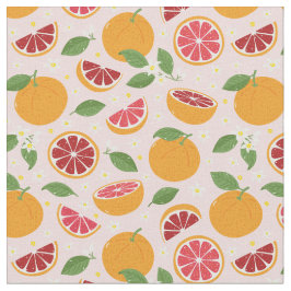 Niedliche Orangen in hellrosa Stoff