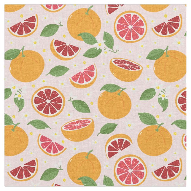 Niedliche Orangen in hellrosa Stoff (Nahaufnahme)