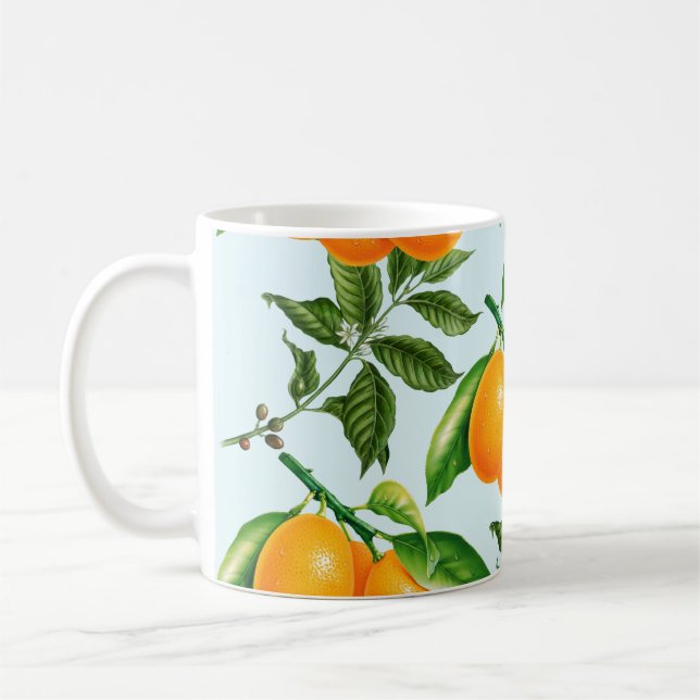 Niedliche Orangen Kaffee Tasse (Links)