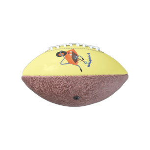 Niedliche Orangenbartendarstellung des Cartoon Football