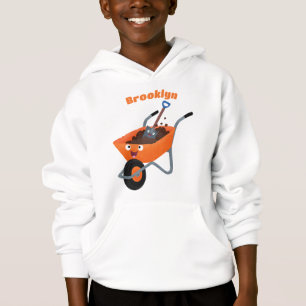 Niedliche Orangenbartendarstellung des Cartoon Hoodie