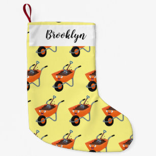 Niedliche Orangenbartendarstellung des Cartoon Kleiner Weihnachtsstrumpf