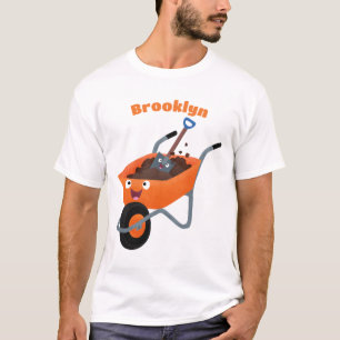 Niedliche Orangenbartendarstellung des Cartoon T-Shirt