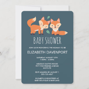 Niedliche Orangenfüchse Babydusche