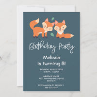 Niedliche Orangenfüchse Geburtstag
