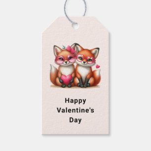 Niedliche Orangenfüchse in der Liebe Valentinstag Geschenkanhänger