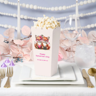 Niedliche Orangenfüchse in der Liebe Valentinstag Geschenkschachtel