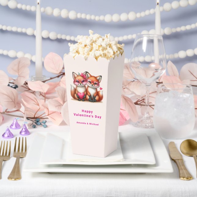 Niedliche Orangenfüchse in der Liebe Valentinstag Geschenkschachtel (Hochzeit)