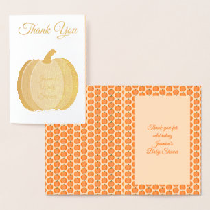 Niedliche Orangengeschlechtsneutrale Pumpkindusche Folienkarte