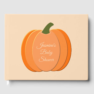 Niedliche Orangengeschlechtsneutrale Pumpkindusche Gästebuch