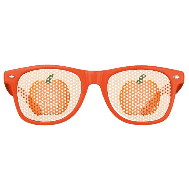 Niedliche Orangengeschlechtsneutrale Pumpkindusche Partybrille (Vorderseite)
