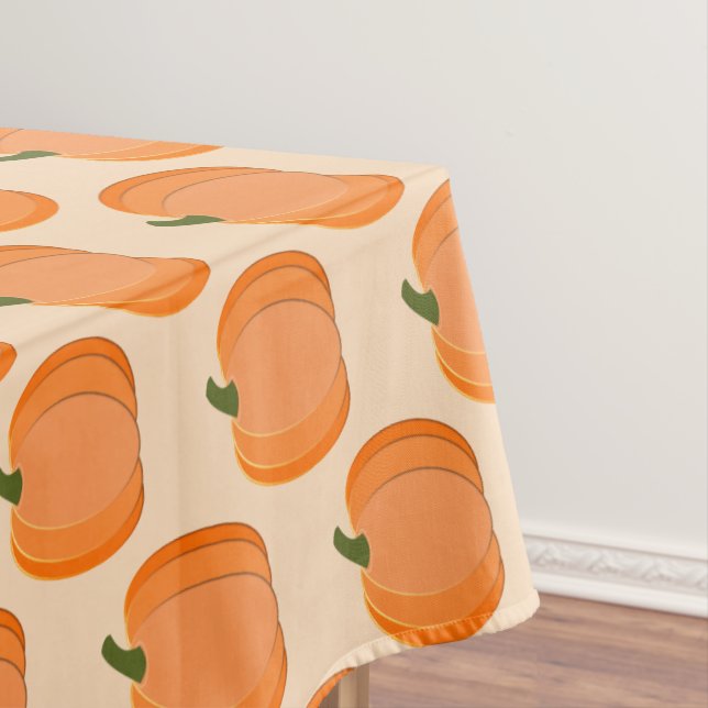 Niedliche Orangengeschlechtsneutrale Pumpkindusche Tischdecke (Beispiel)