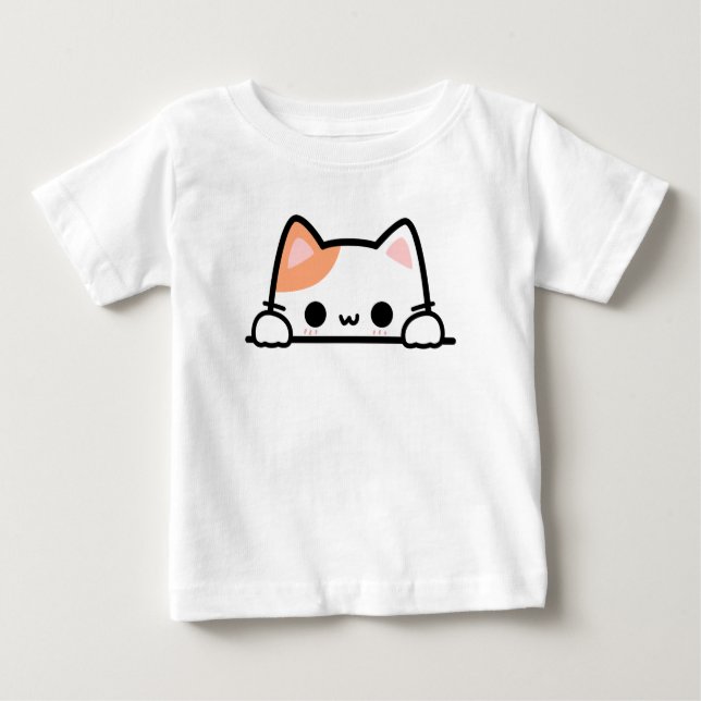 Niedliche Orangenkatze Baby T-shirt (Vorderseite)