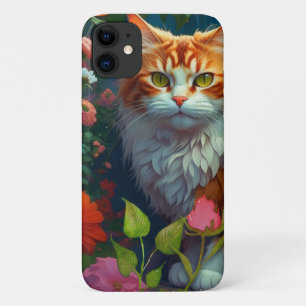 Niedliche Orangenkatze bei Blume Case-Mate iPhone Hülle