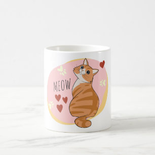 Niedliche Orangenkatze Kaffeetasse