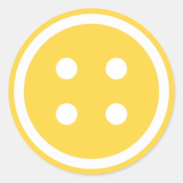 Niedliche Orangennähtaste Runder Aufkleber (Vorderseite)