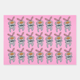 Niedliche Orangennasen, die Pinks aufblähen Geschenkpapier Set