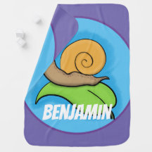 Niedliche Orangenschnecke auf Blatt Cartoon Abbild