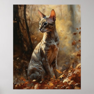 Niedliche Orientalisch Kurzkatze Art Print Poster