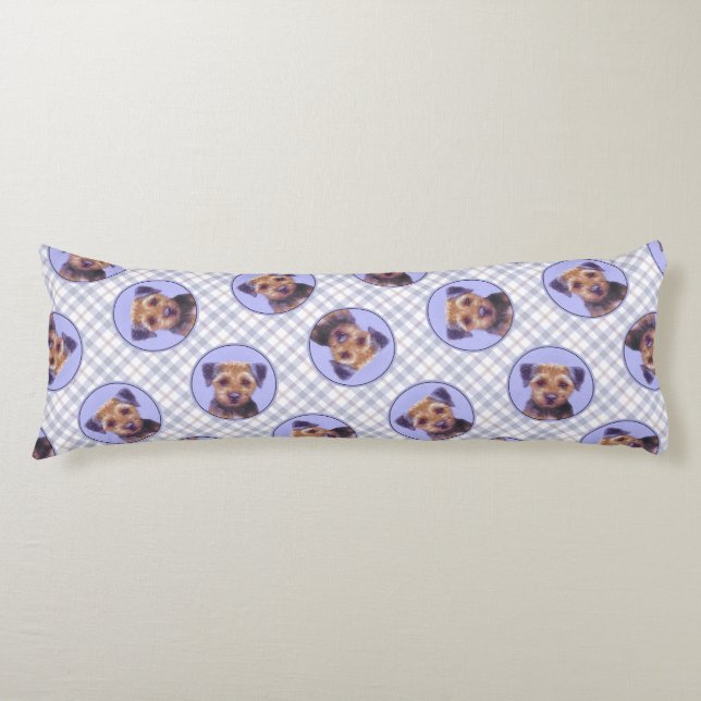 Niedliche, originale Haustier-Hundkunst an der Gre Seitenschläferkissen (Vorderseite)