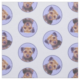 Niedliche, originale Haustier-Hundkunst an der Gre Stoff