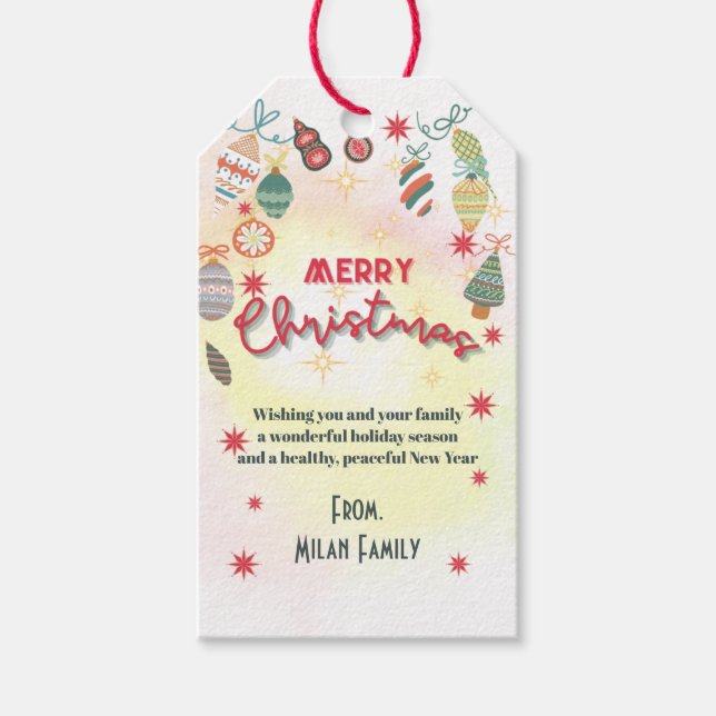 Niedliche Ornamente Feiertag Weihnachten Party Ein Geschenkanhänger (Vorderseite)