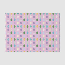 Niedliche Osterbäume Farbige Gemusterte Eier Seidenpapier