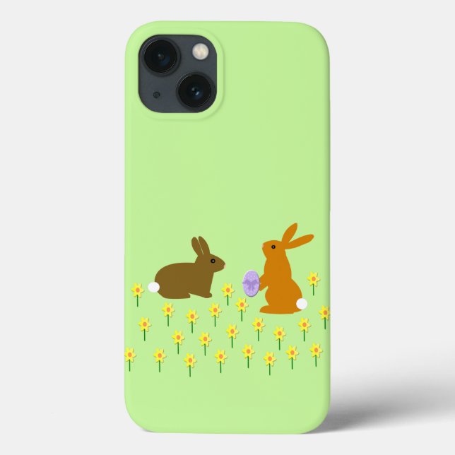 Niedliche Osterbünen und Affodils Case-Mate iPhone Hülle (Rückseite)