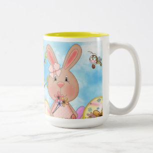 Niedliche OsterBunnies Zweifarbige Tasse