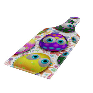 Niedliche Ostereier Cartoon schneiden_Karten Schneidebrett