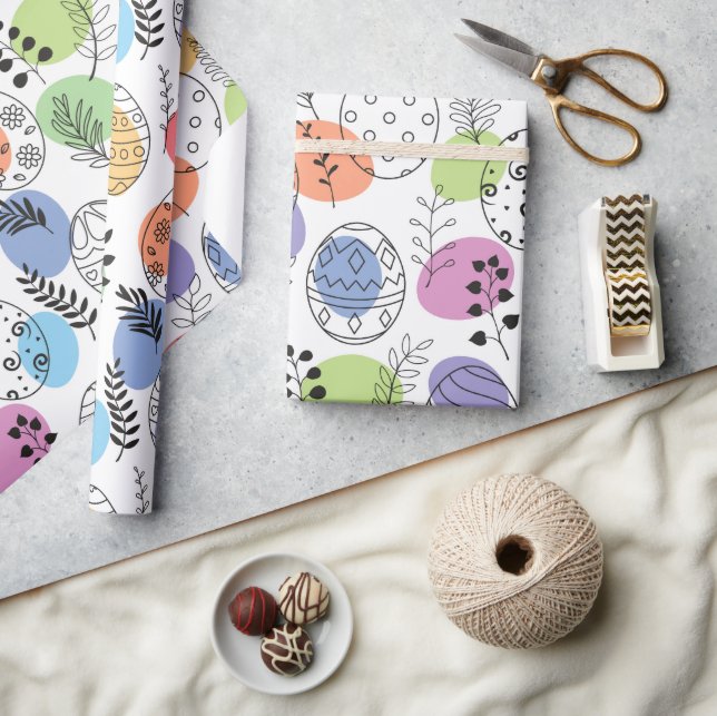 Niedliche Ostereier Muster Geschenkpapier (Kunsthandwerk)