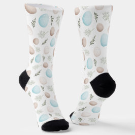 Niedliche Ostereier Muster Monogramm Socken
