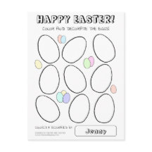 Niedliche Ostereierkollektionskarte für Kinder