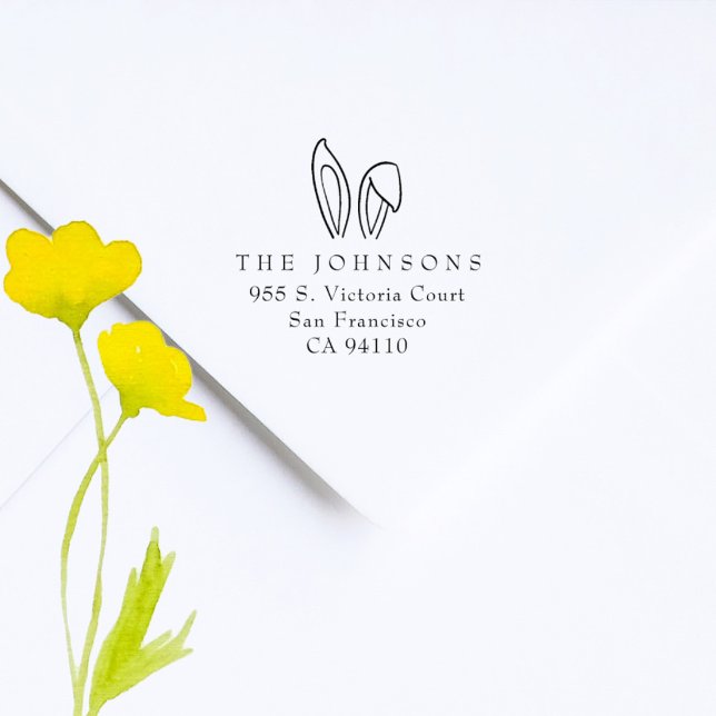 Niedliche Osterfamilien Rücksendeadresse Gummistempel (Von Creator hochgeladen)