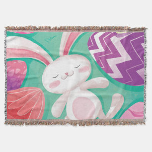 Niedliche OsterhaseWatercolor  Throw-Decke Decke