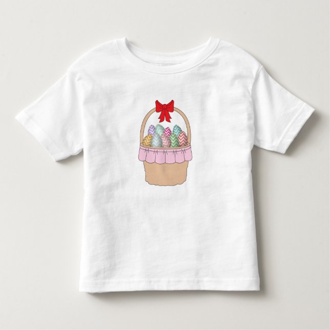 Niedliche Osterkörbe und Pasteleier Ostereier Kind Kleinkind T-shirt (Vorderseite)