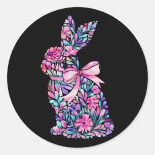 Niedliche Ostern Bunny Coquette Buben Frauen Girls Runder Aufkleber