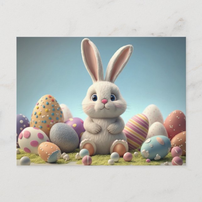 Niedliche Osterpostkarte Postkarte (Vorderseite)