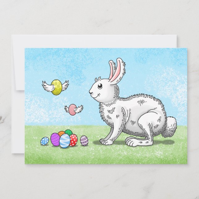 Niedliche Ostersonnenjagd Einladung (Vorderseite)