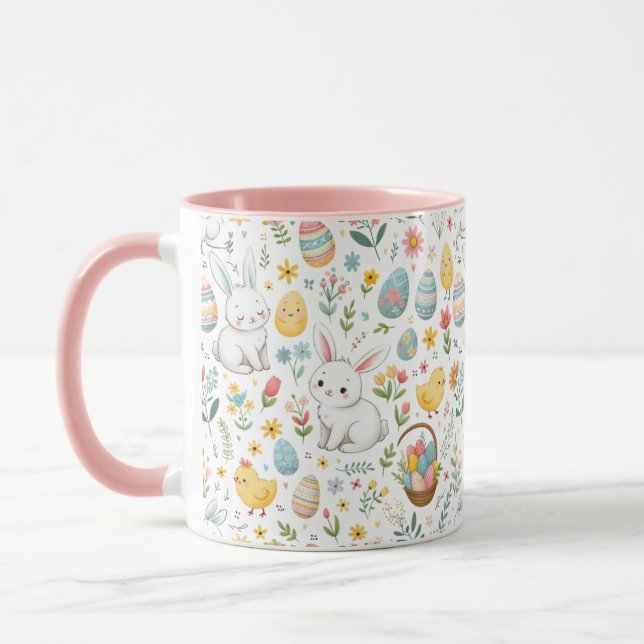 Niedliche OsterTasse mit Bunny und Ei Muster Tasse (Links)