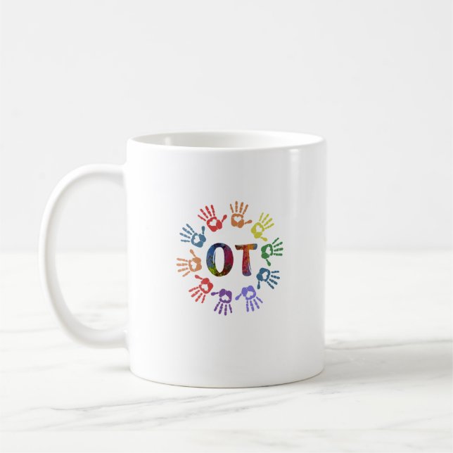 Niedliche OT-Hands für die Berufstherapie Kaffeetasse (Links)
