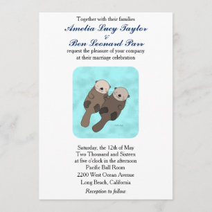 Niedliche Otter Hochzeit Einladung Otter Couple Ho