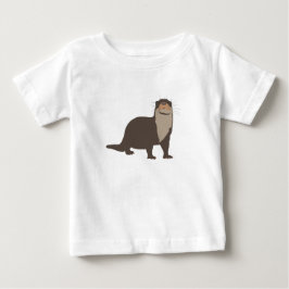 Niedliche Otter-Illustration Baby T-shirt